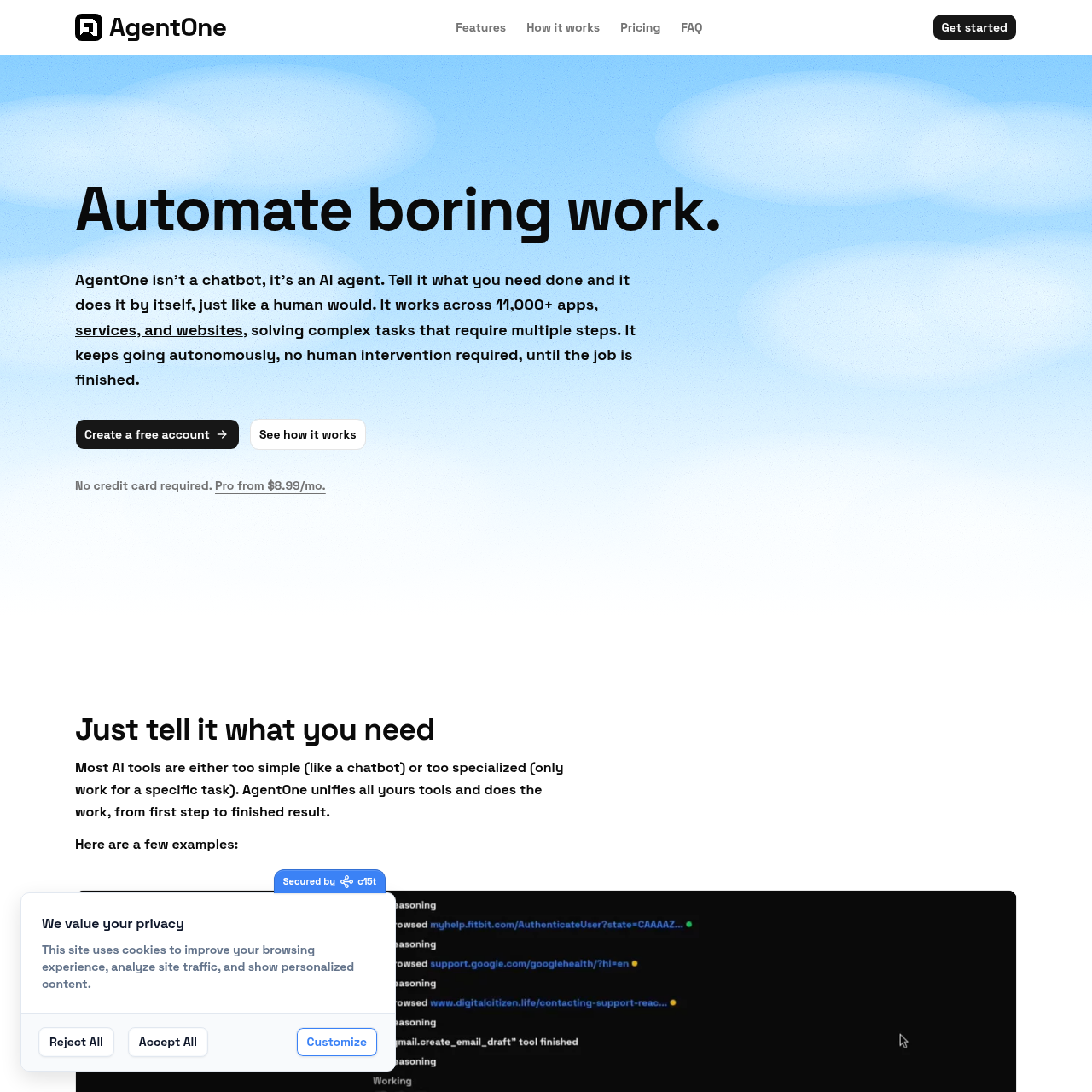 Automate tasks and research across 11,000+ apps with advanced AI models.
