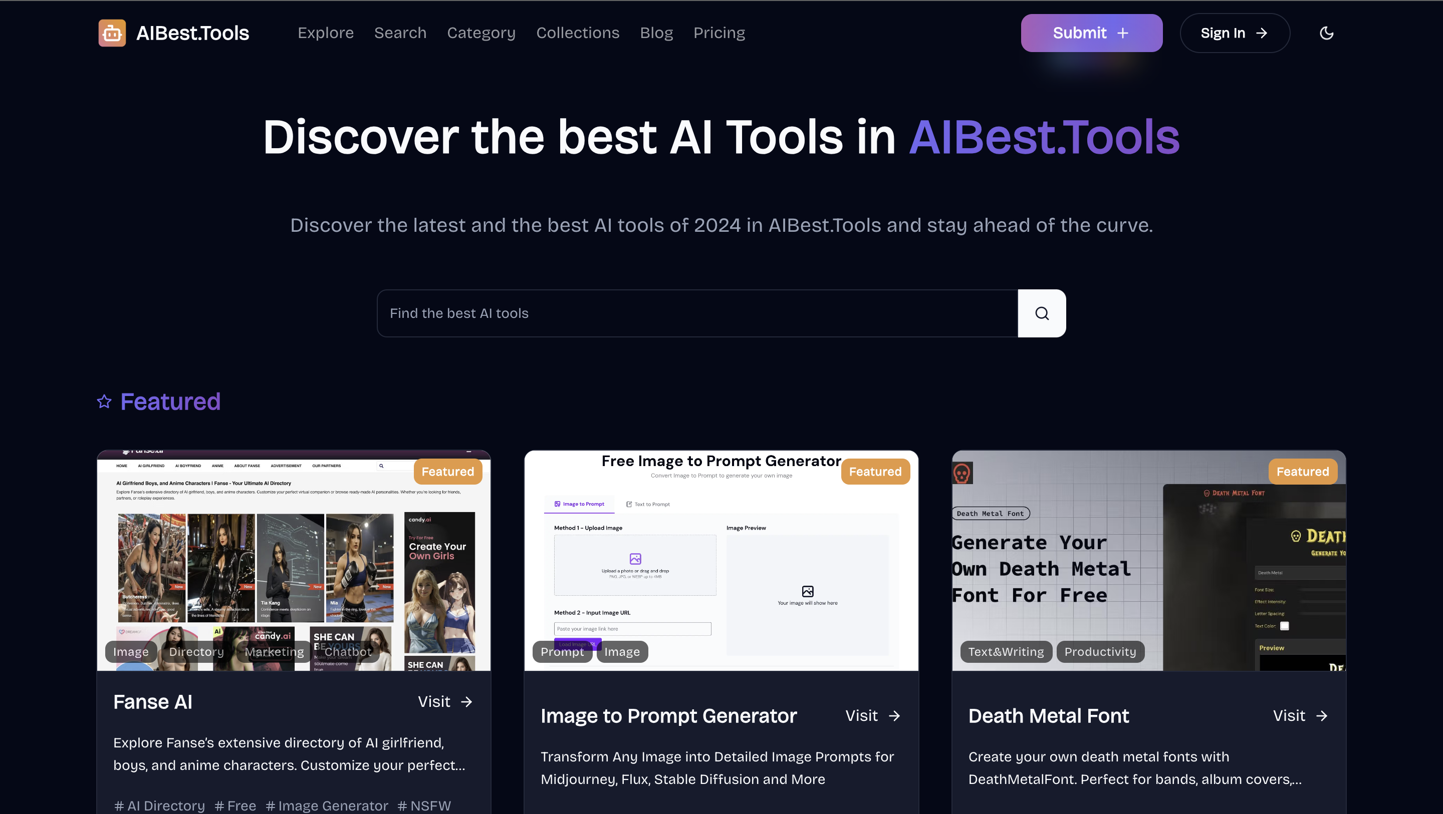 A Comprehensive AI Tool Discovery Platform.