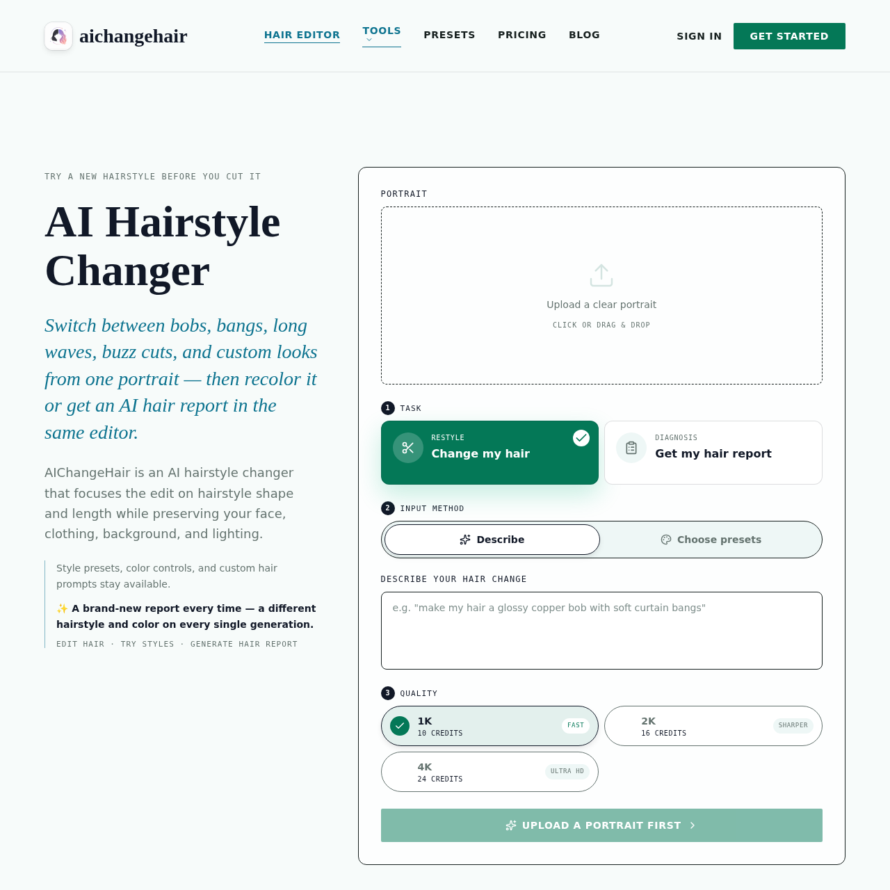 Try new hairstyles online before you cut it