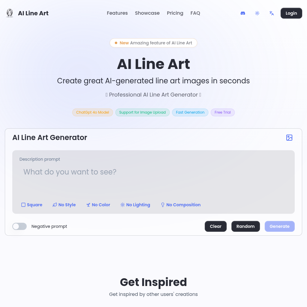 AI Line Art Generator: Create stunning line art illustrations in seconds with our professional AI line art generator