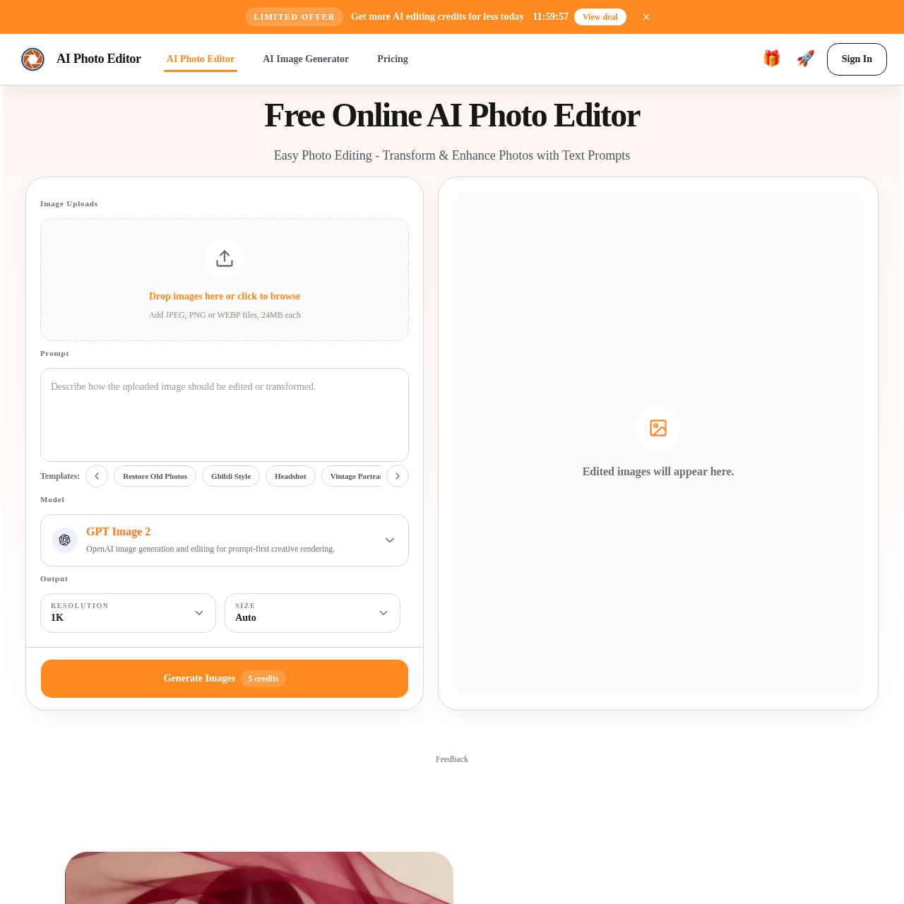 Fast, Simple AI-Powered Photo Editing Online