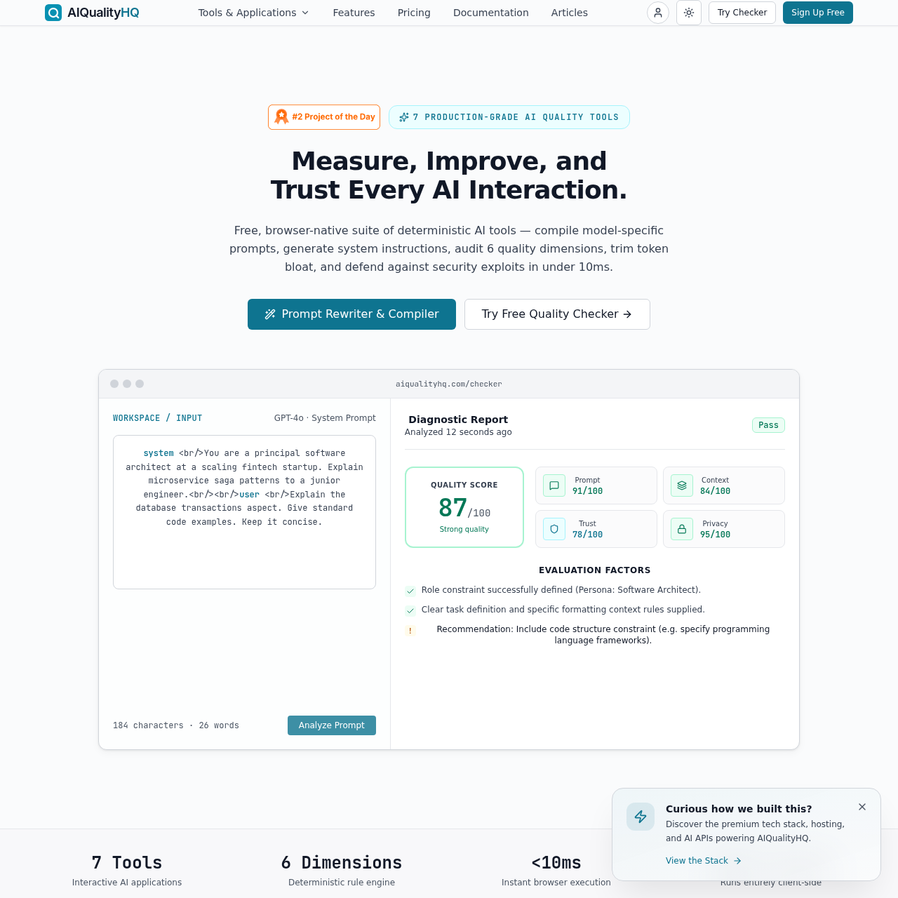 AI Tool Suite for Quality Checks