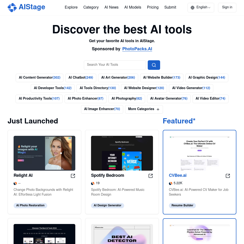 Discover the latest AI tools and stay ahead in the game, all in one place.