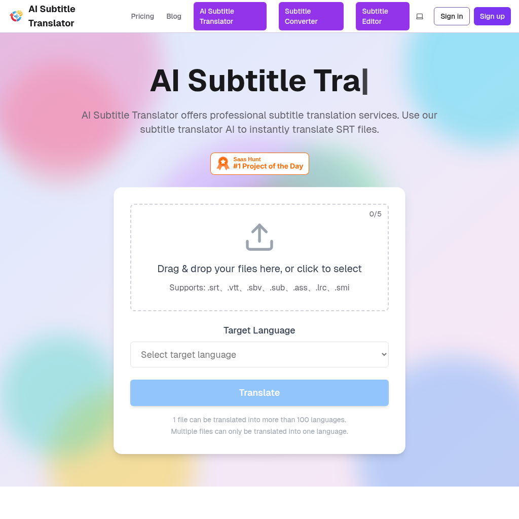 AI Subtitle Translator: Subtitle Your Way, Globally