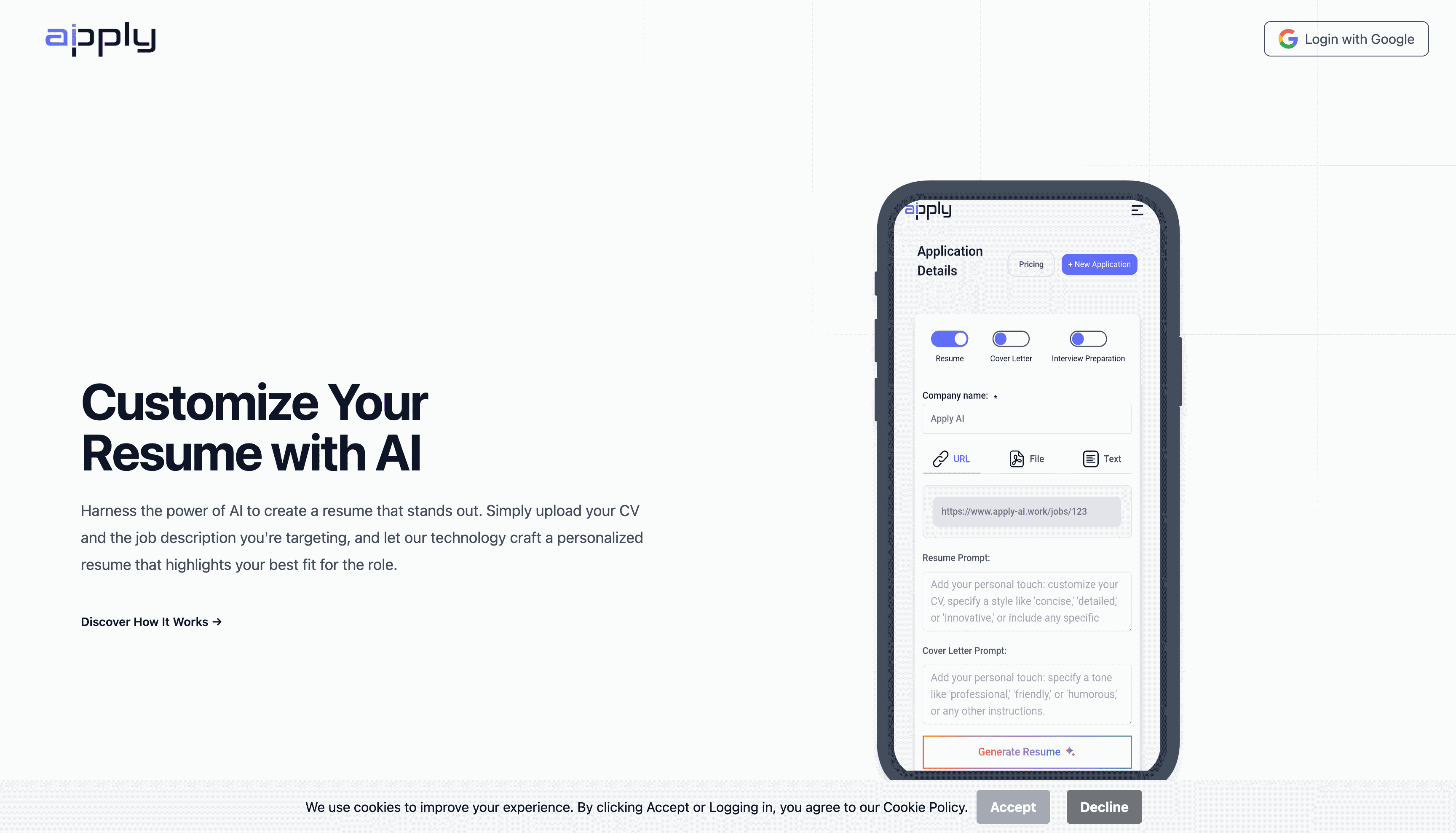 Transform your job search with AI-powered resume creation - Stand out from the competition with a tailored CV