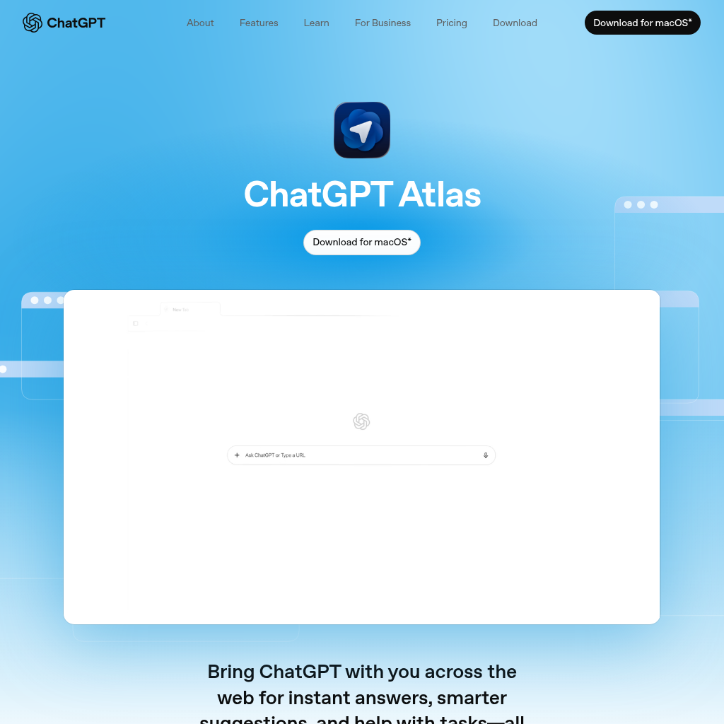 ChatGPT Atlas: Unlock the web with ChatGPT by your side