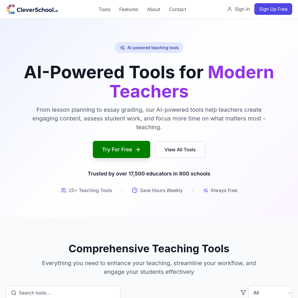 Clever School AI: Transform Your Teaching with CleverSchool: AI-Powered Tools for Modern Teachers