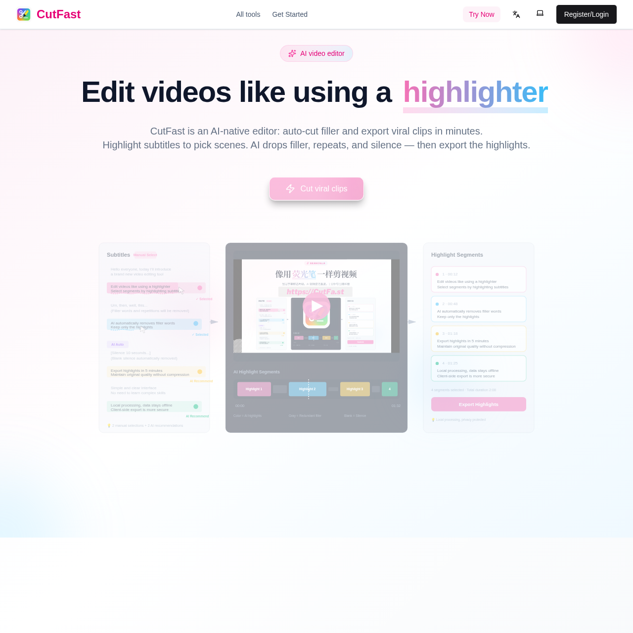 AI video editor