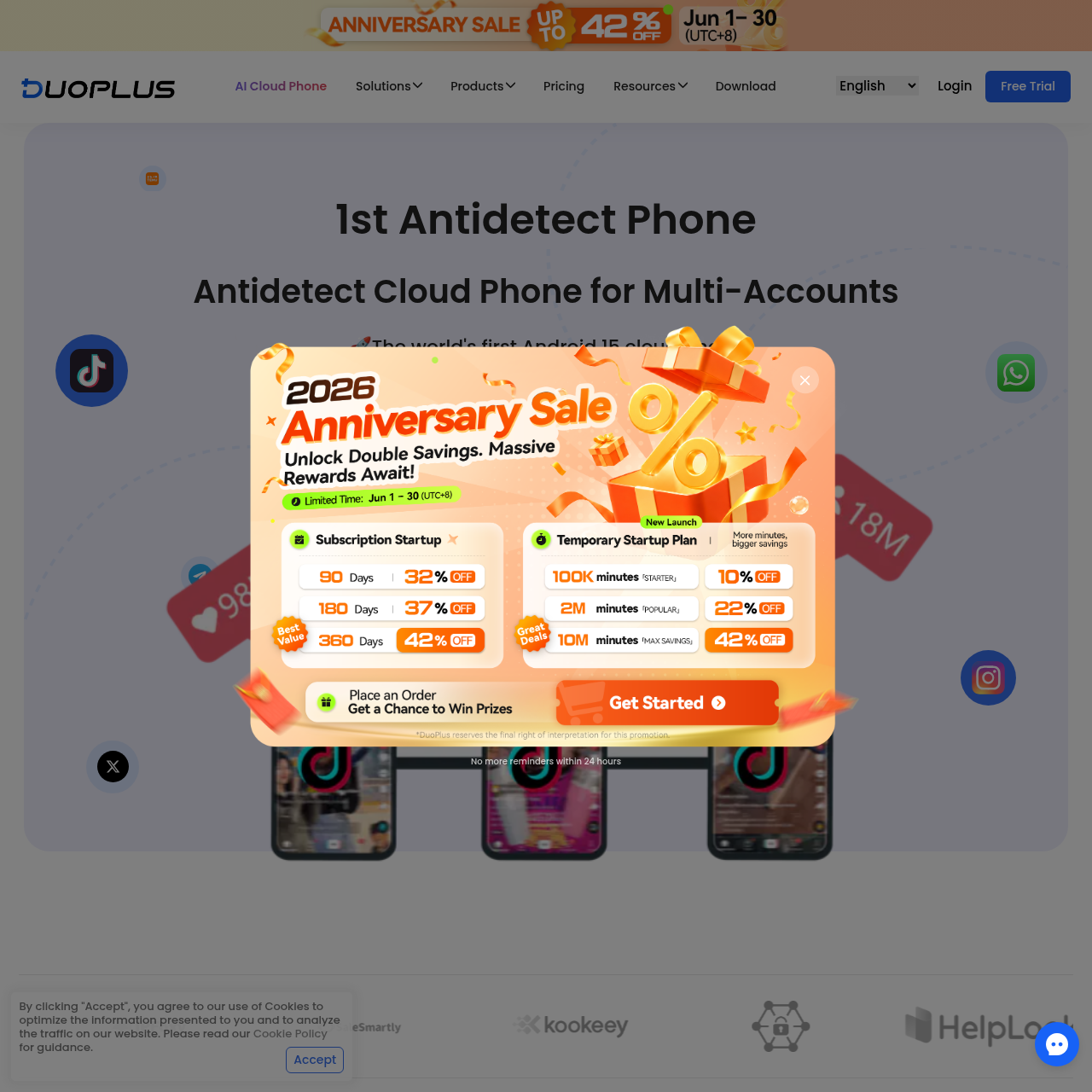 Anti-Detection Cloud Phone for Global Social Media Management and TikTok Operations