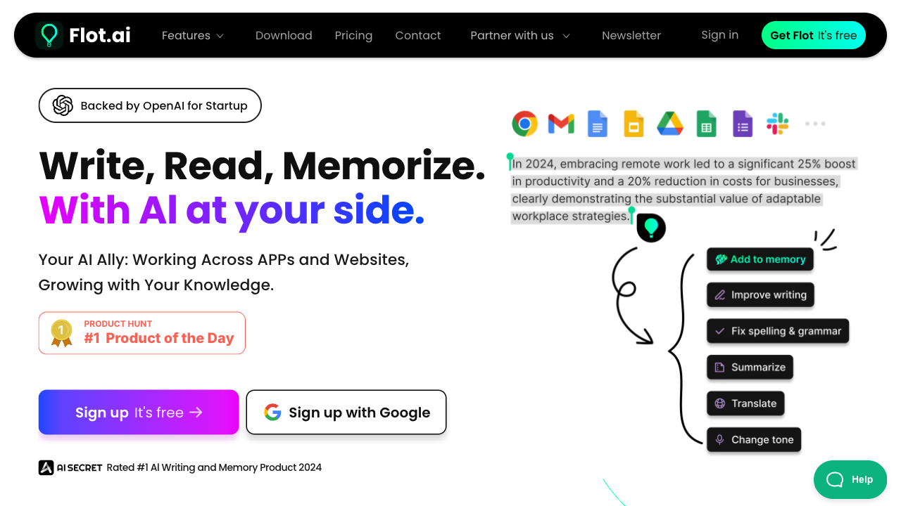 Write. Read. Remember. Effortlessly. Powered by AI.
