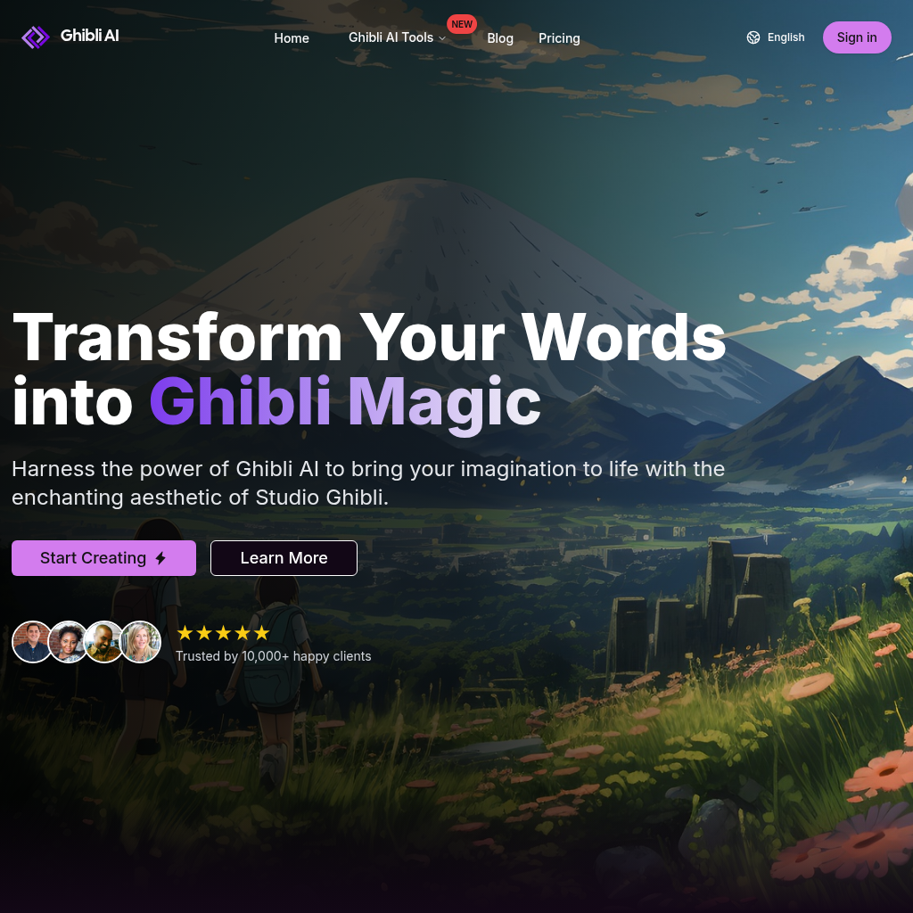 Ghibli AI Image Generator: Transform Your Words into Ghibli Magic