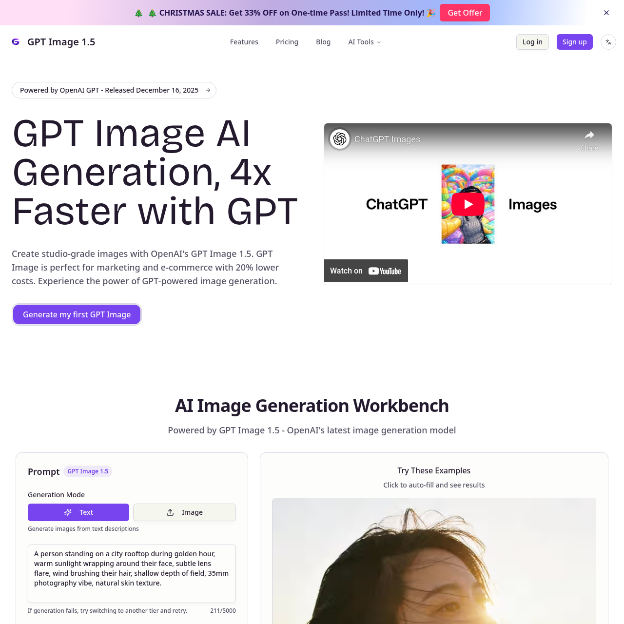 GPT Image 1.5: Create studio-grade images with AI-powered generation and editing tools