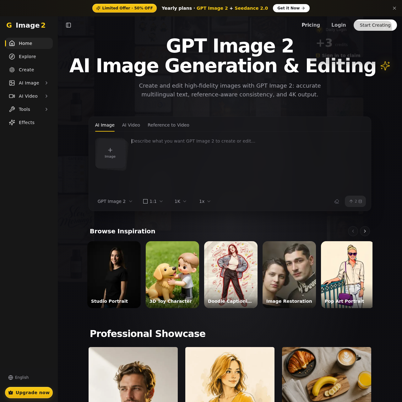Free AI Image Generator and Editor with 4K Output