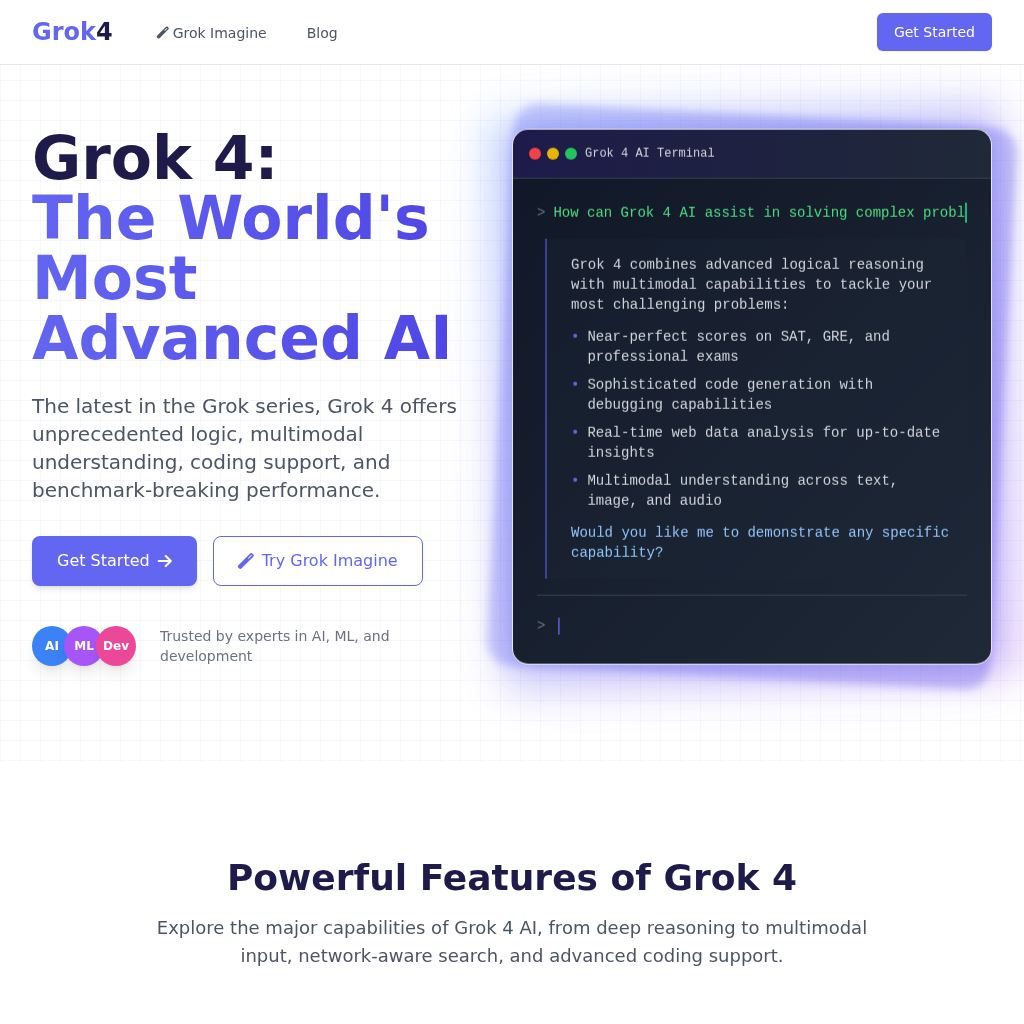 Grok 4: Revolutionize Your AI Experience: Grok 4 | Advanced AI Assistant for Logic & Reasoning