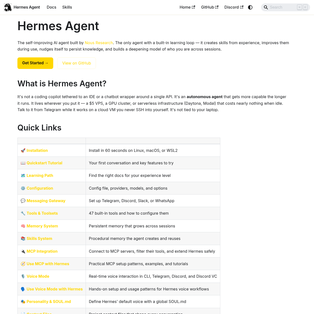 Hermes Agent: The Self-Improving AI Agent with Built-in Learning Loop for Continuous Skill Enhancement