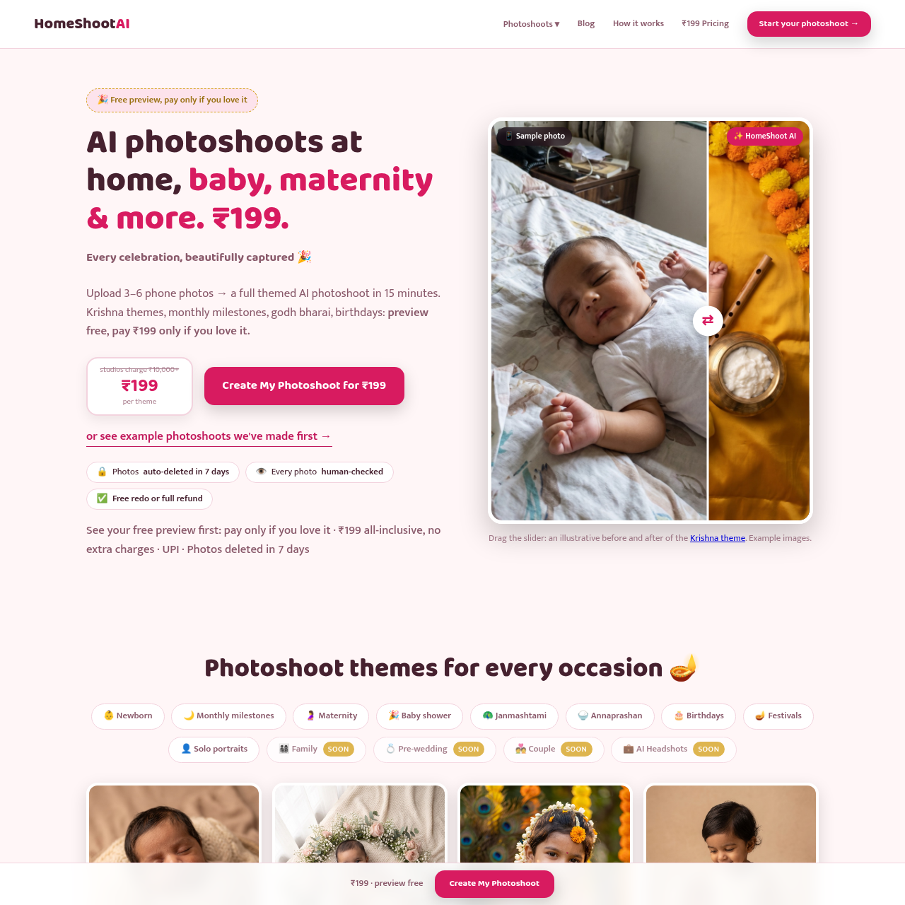 AI baby photoshoots at home