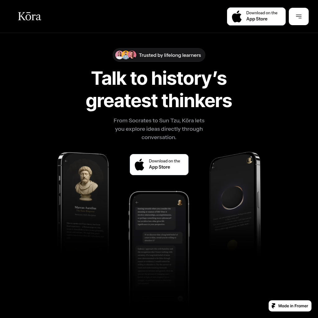 Kōra: Explore Timeless Ideas through Conversation