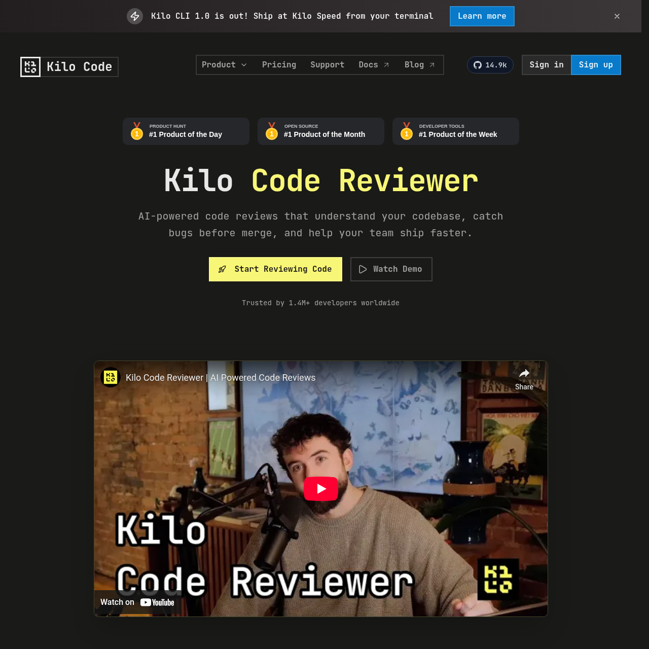 Kilo Code Reviewer: AI-Powered Code Reviews: Catch Bugs Early, Ship Faster with Smart Code Reviews
