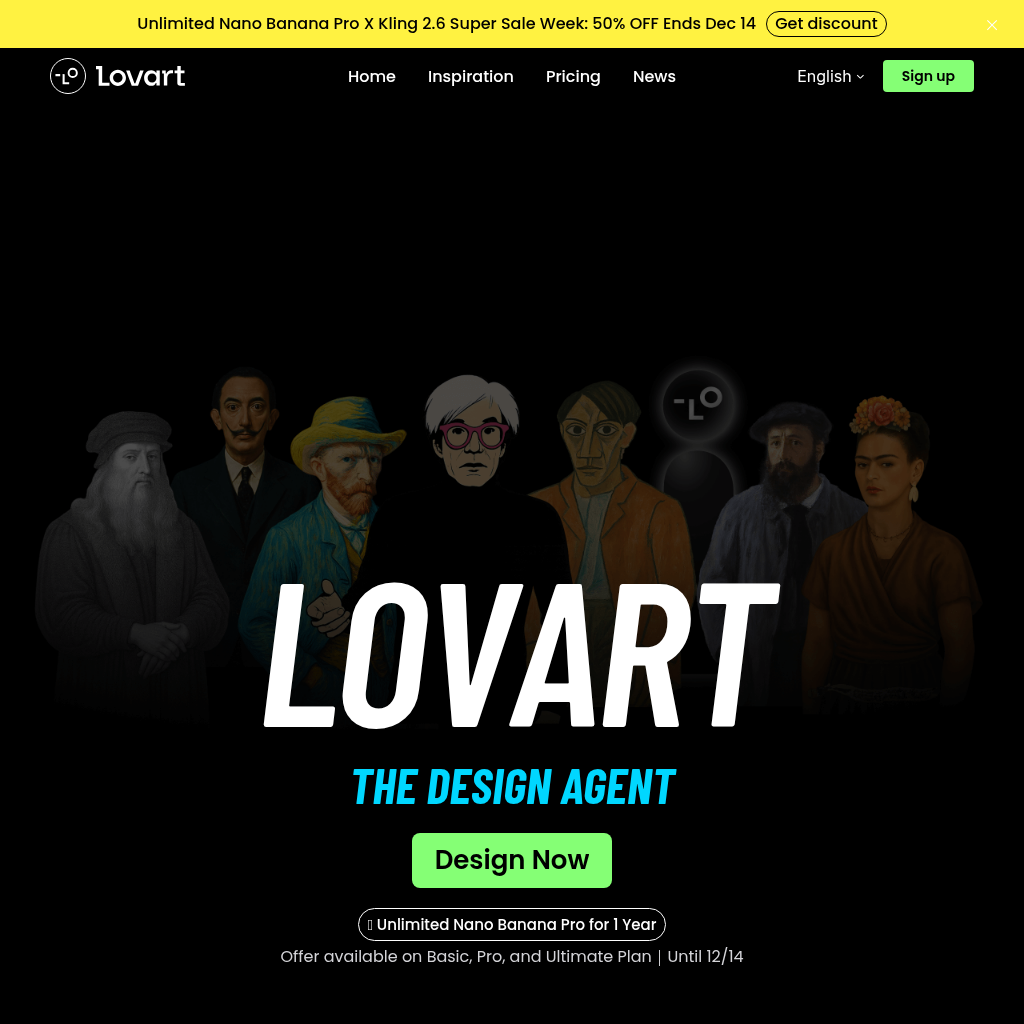 Lovart | The World's First Design Agent: Transform your design journey with Lovart, the AI design agent that automates concept to images, videos, 3D, and more