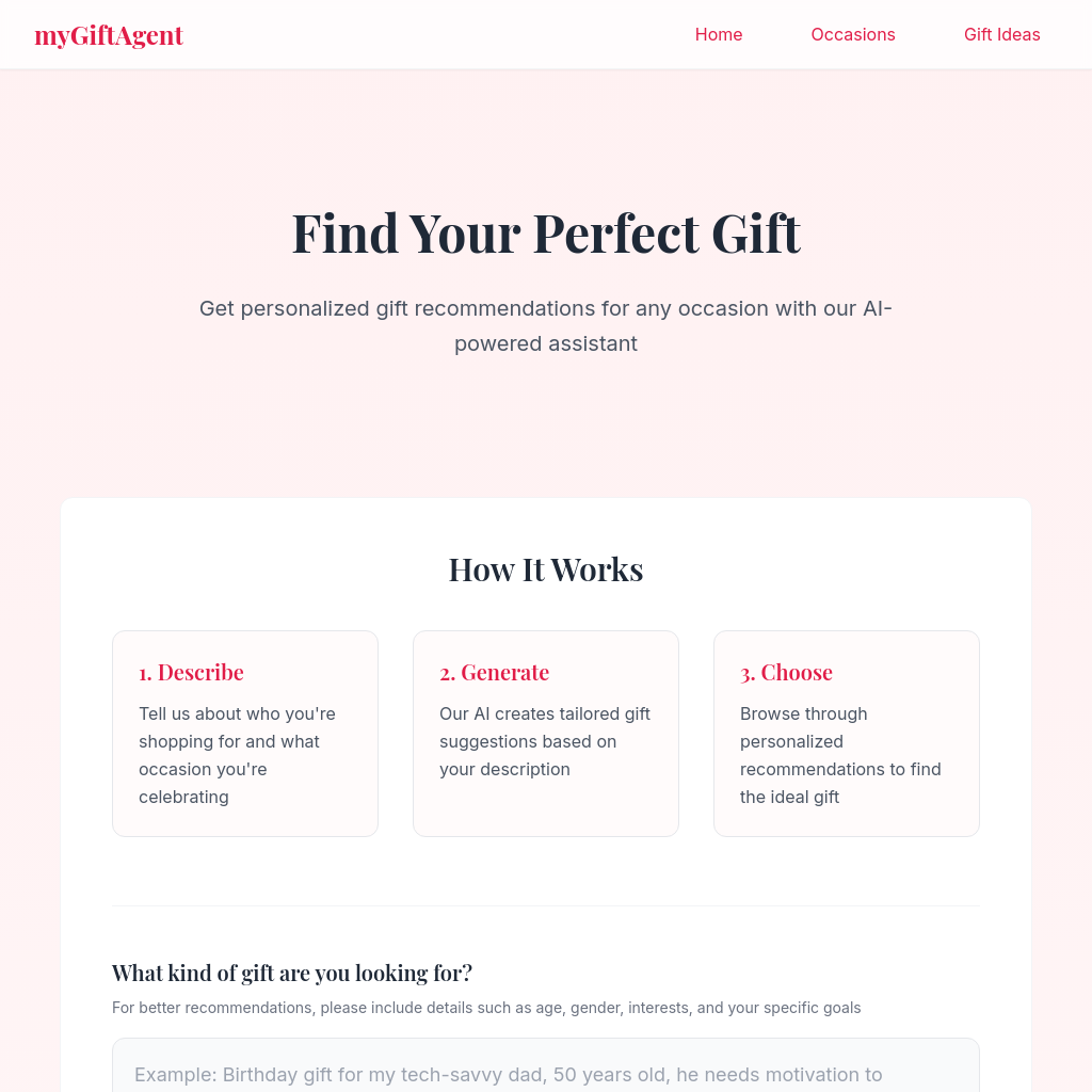 myGiftAgent: Gift Ideas at Your Doorstep, Every Time: Discover the Perfect Gift with myGiftAgent