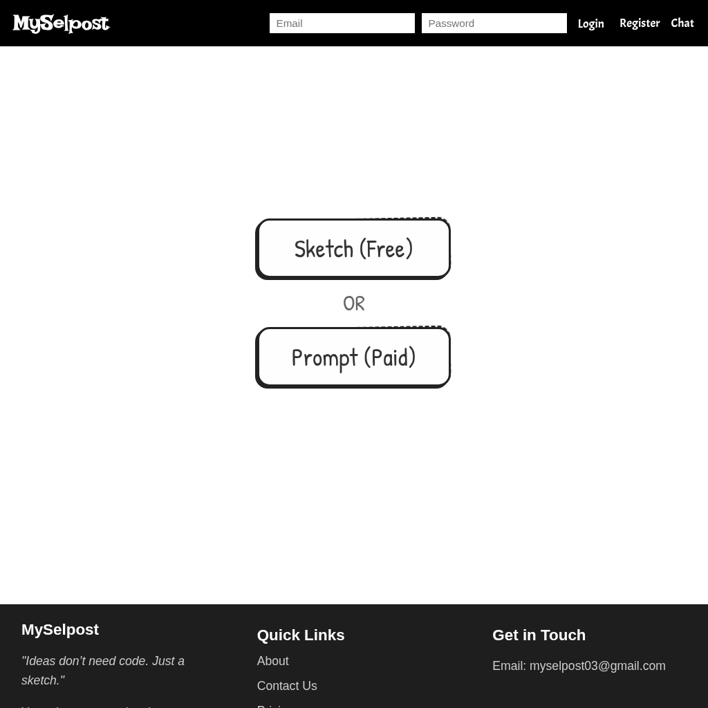 MySelpost: Sketch to Web: Turn your ideas into reality without coding