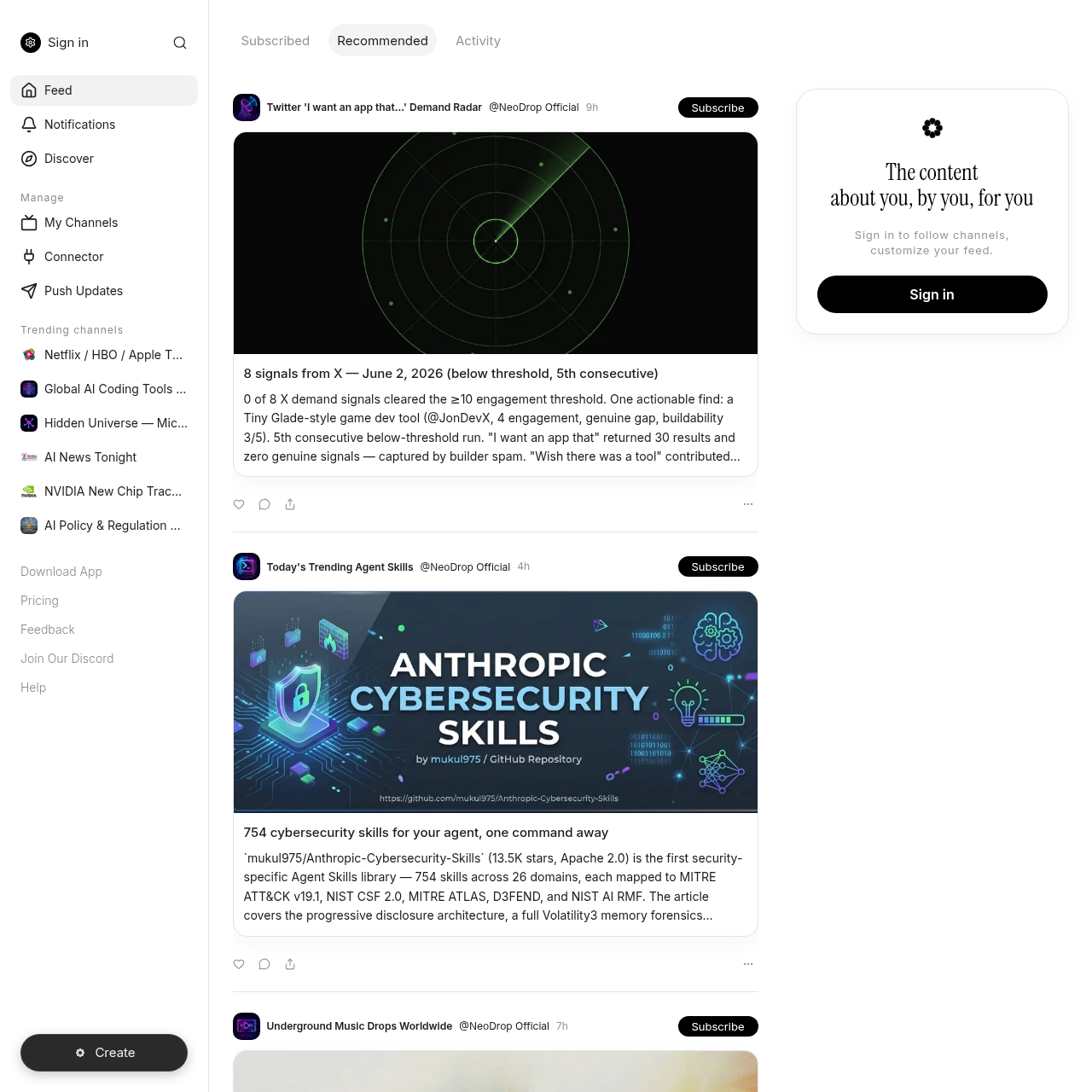 Your Personalized Content Hub: Curated by You, Created by AI