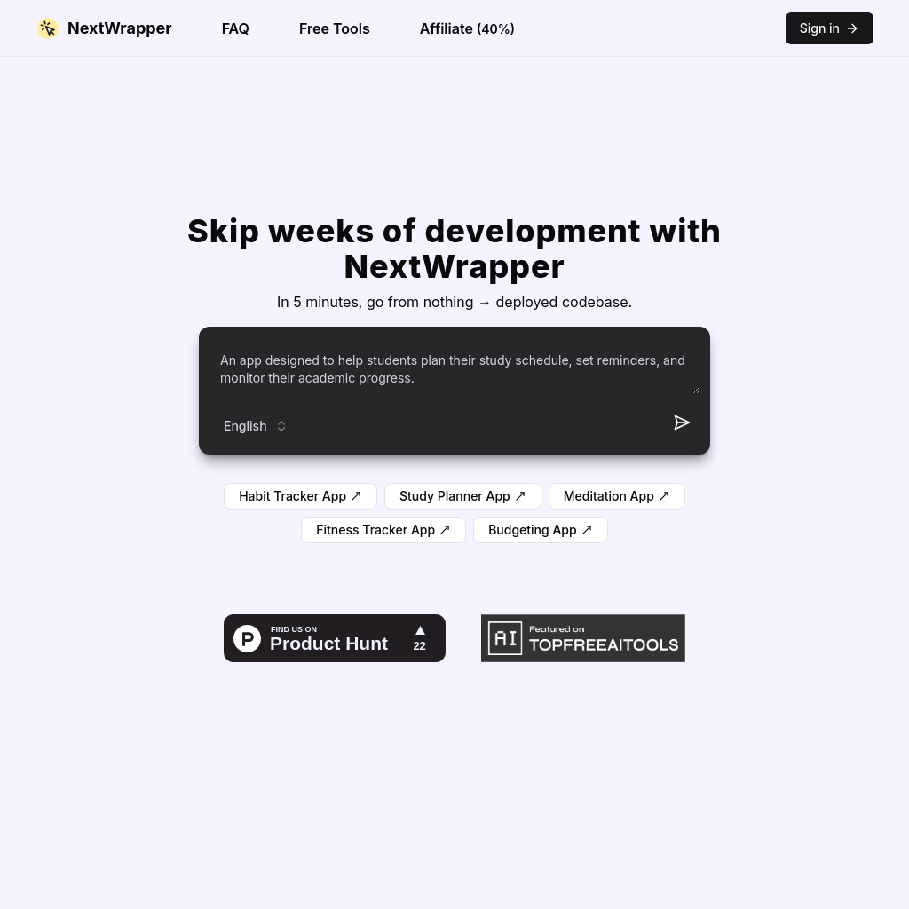 Build your app in days, not months