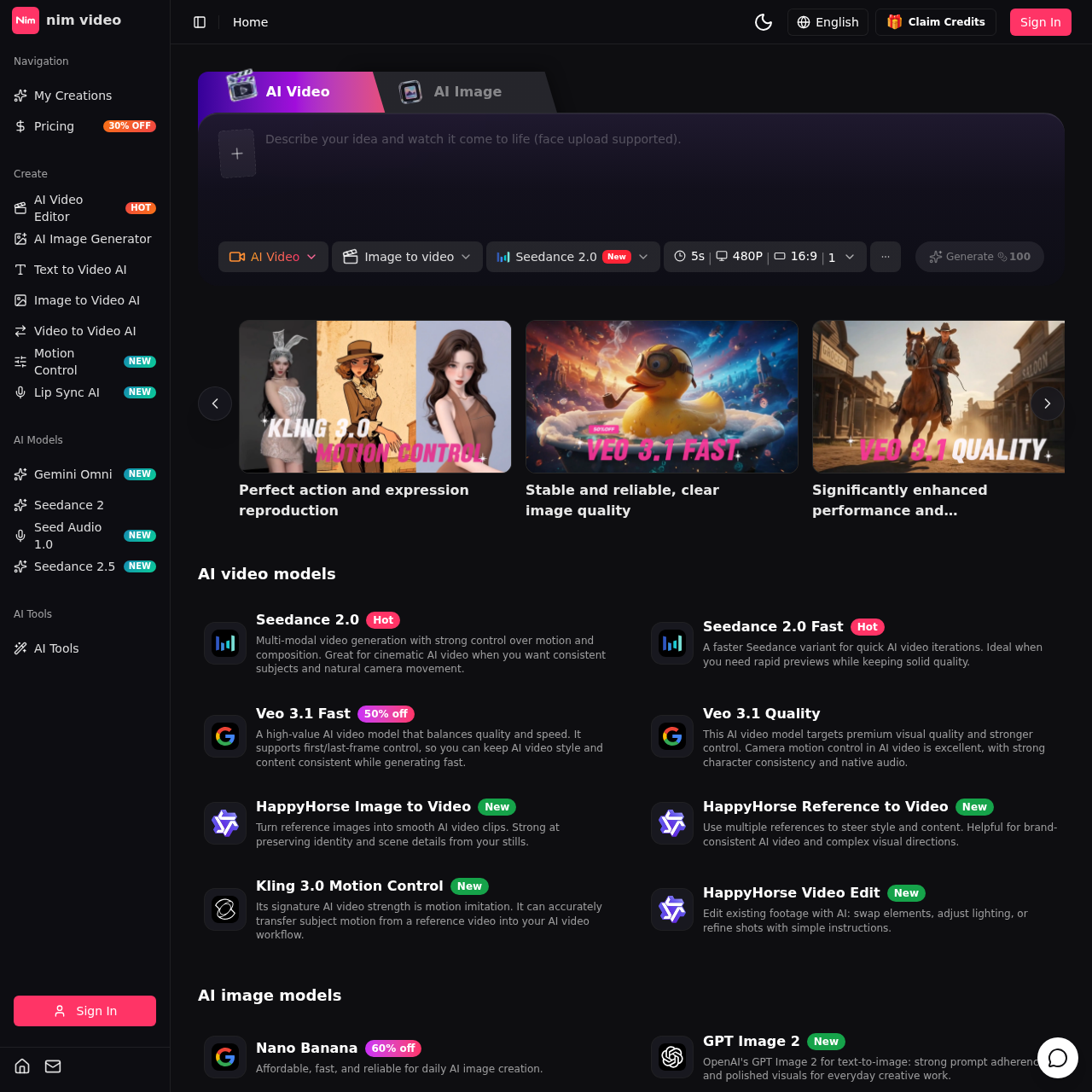 AI video creation platform