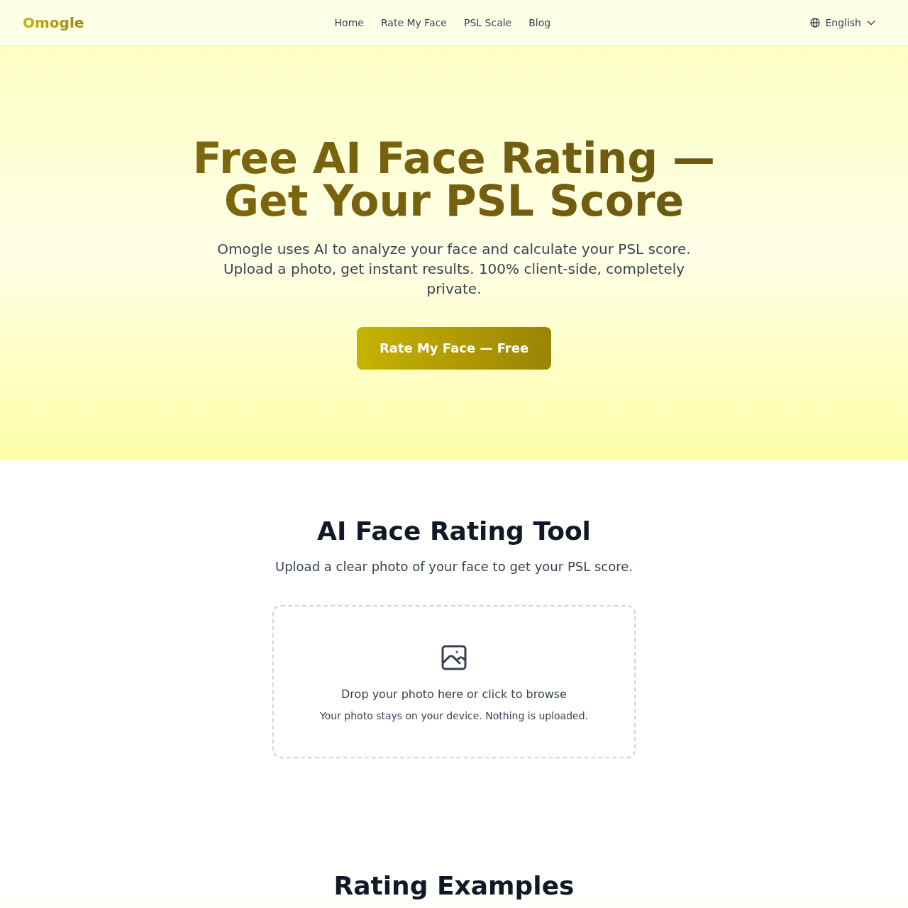 AI Face Rating Tool