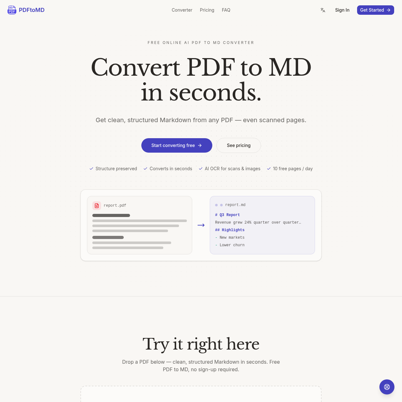 PDF to Markdown converter