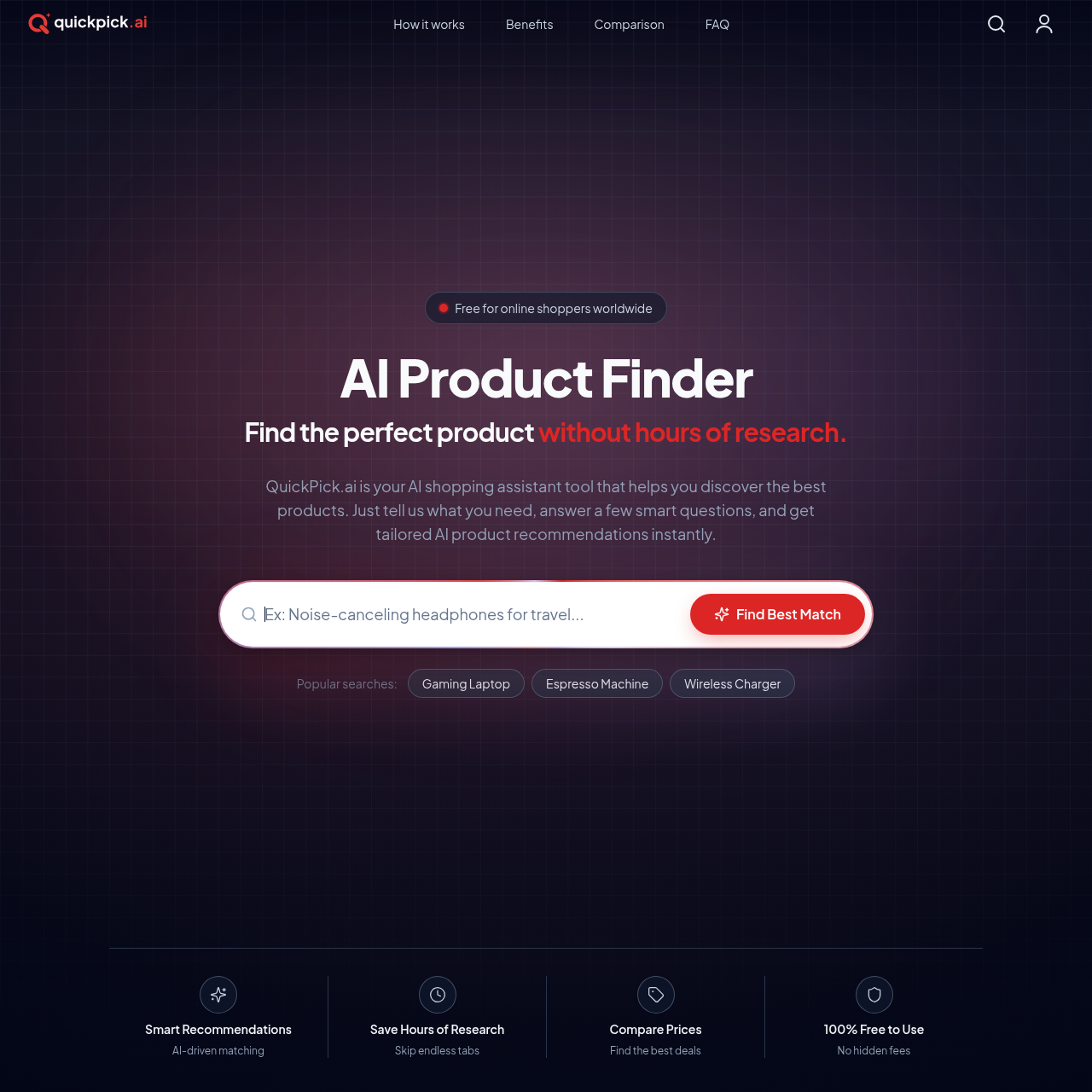 Find the perfect product instantly with AI-driven recommendations.