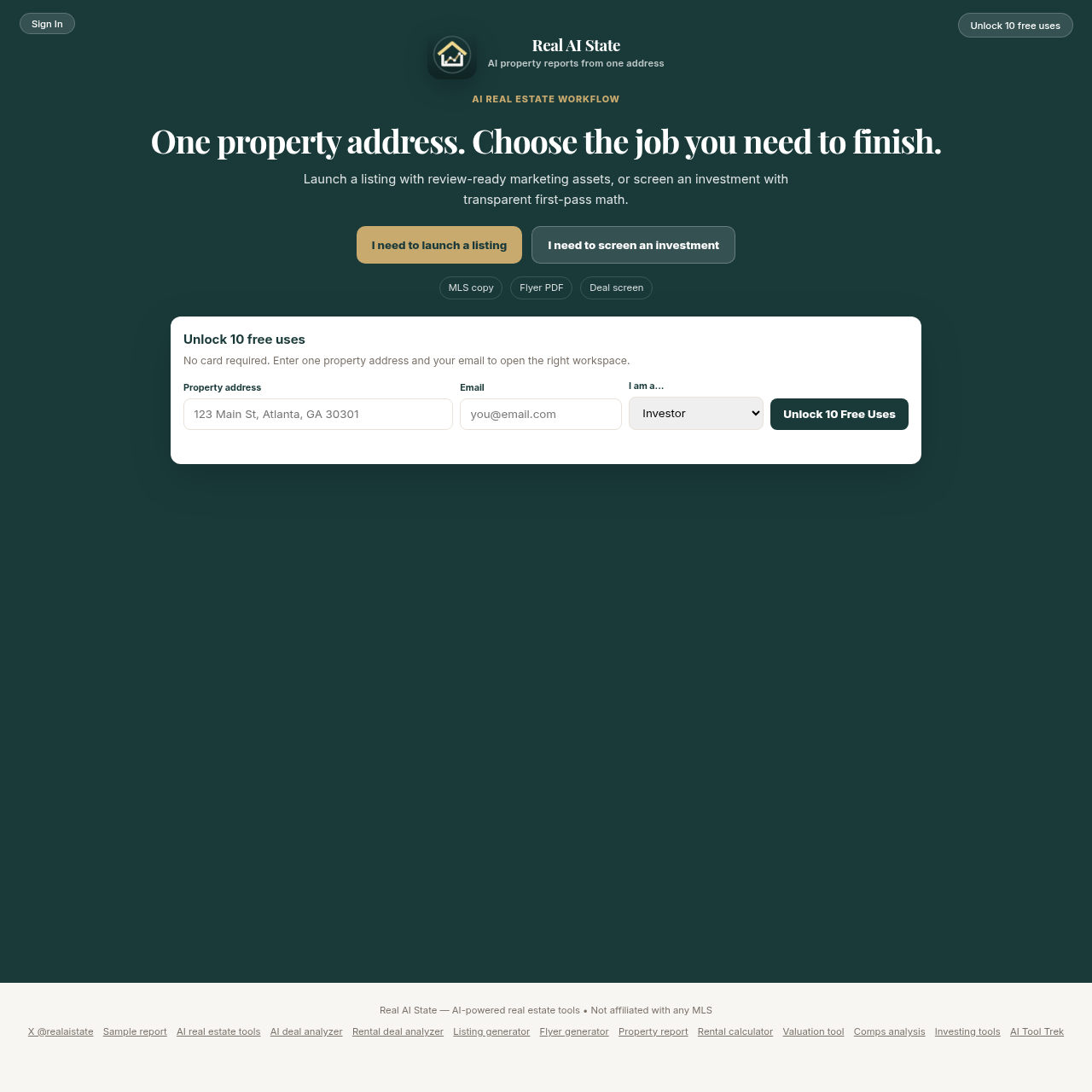 AI Real Estate Analysis Tools