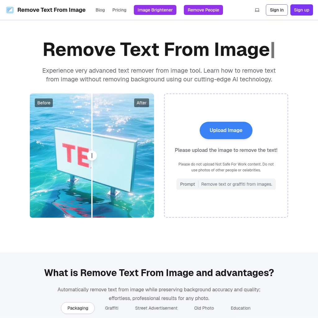 Remove Text From Image: Remove Text From Image | Effortless, Professional Results for Any Photo