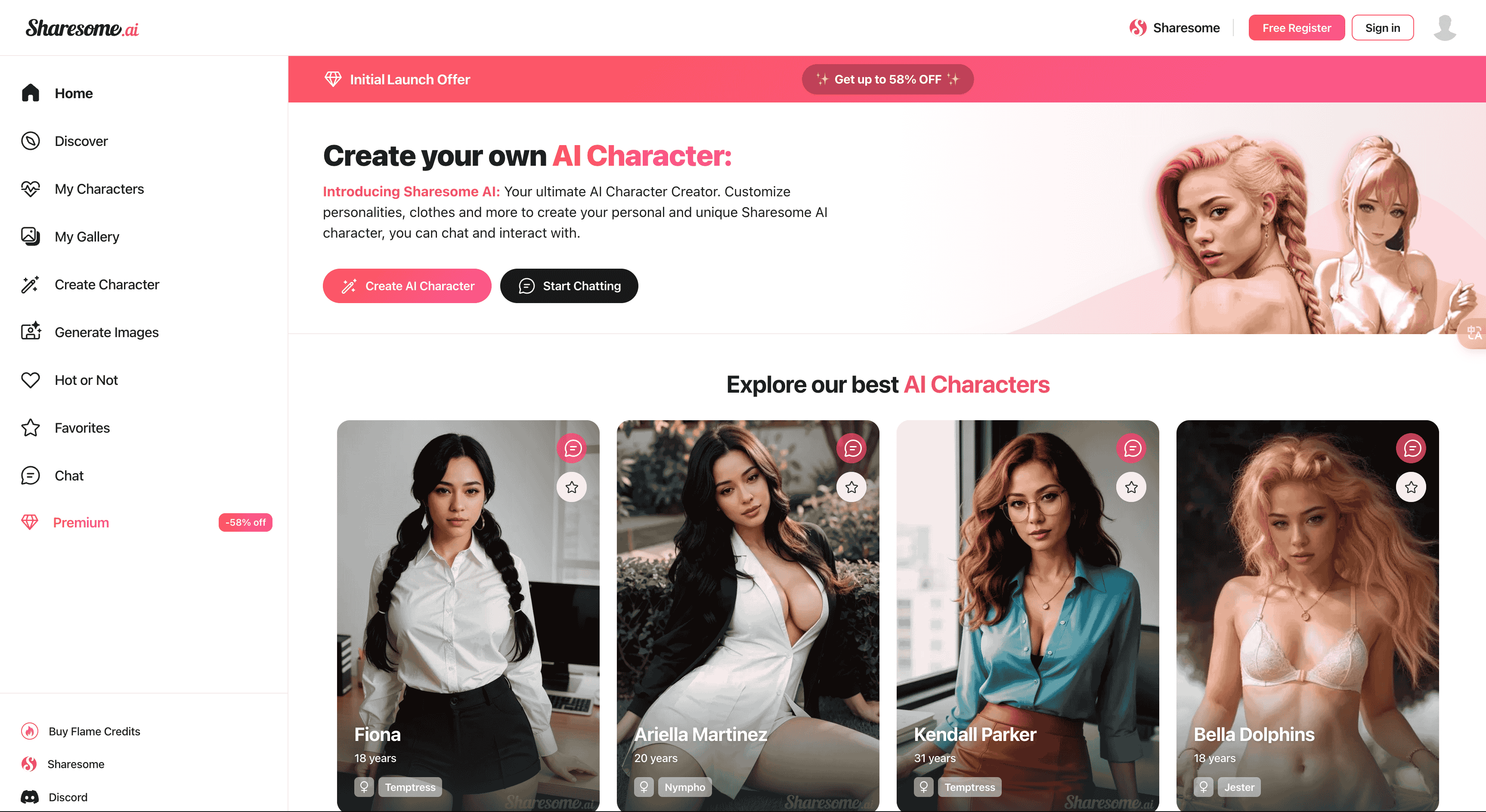 Sharesome AI: The Perfect Match Awaits - Create Your Own AI Companion