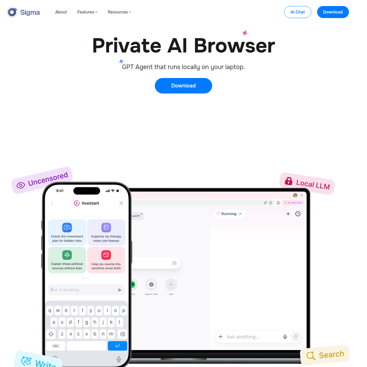 Sigma AI Browser: AI-Powered Agentic Web Browser for Automation and Research