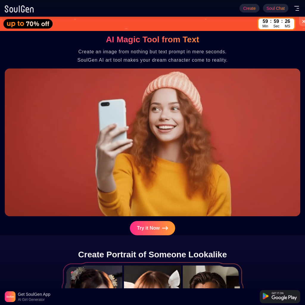 SoulGen: Create Stunning Art from Text in Seconds