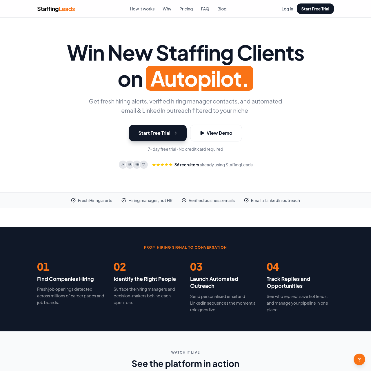 Staffing software with hiring alerts