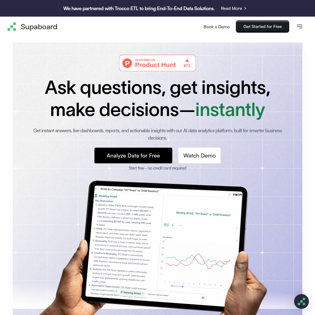 Supaboard: Transform Your Business with AI-Powered Data Analysis