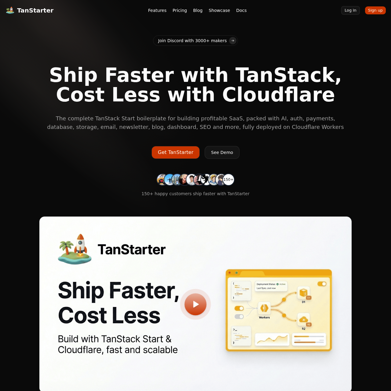 TanStarter - Ship Faster with TanStack, Cost Less with Cloudflare