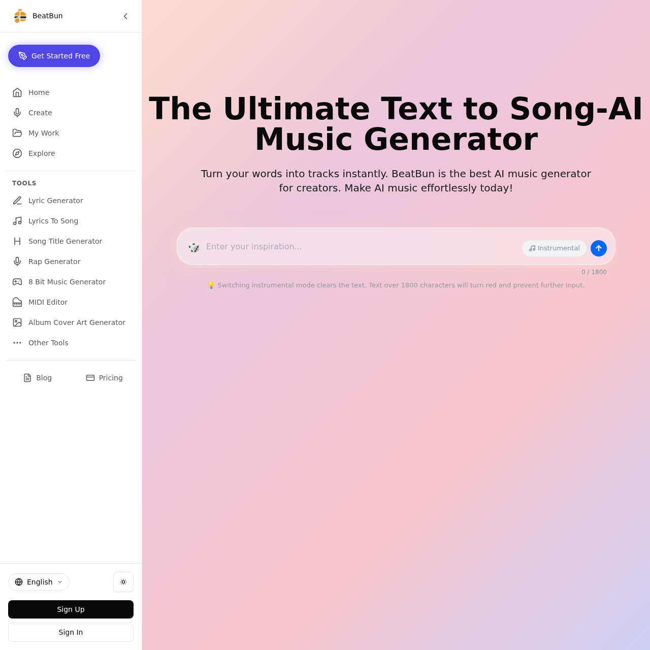 Text to Song —— AI Music Generator & Creator | BeatBun