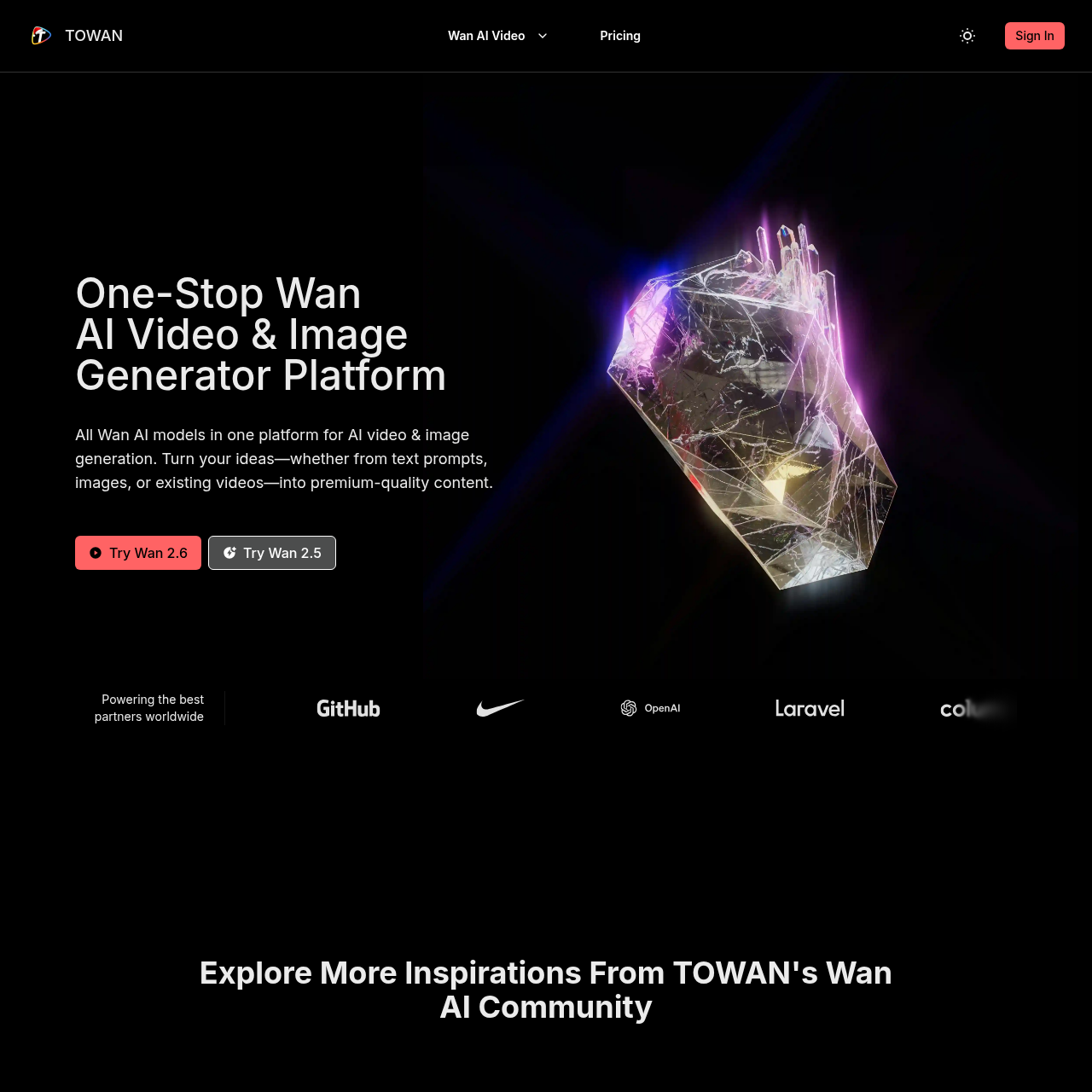 Wan AI: Unleash Creativity with Wan AI: Your Ultimate Video & Image Generator Platform
