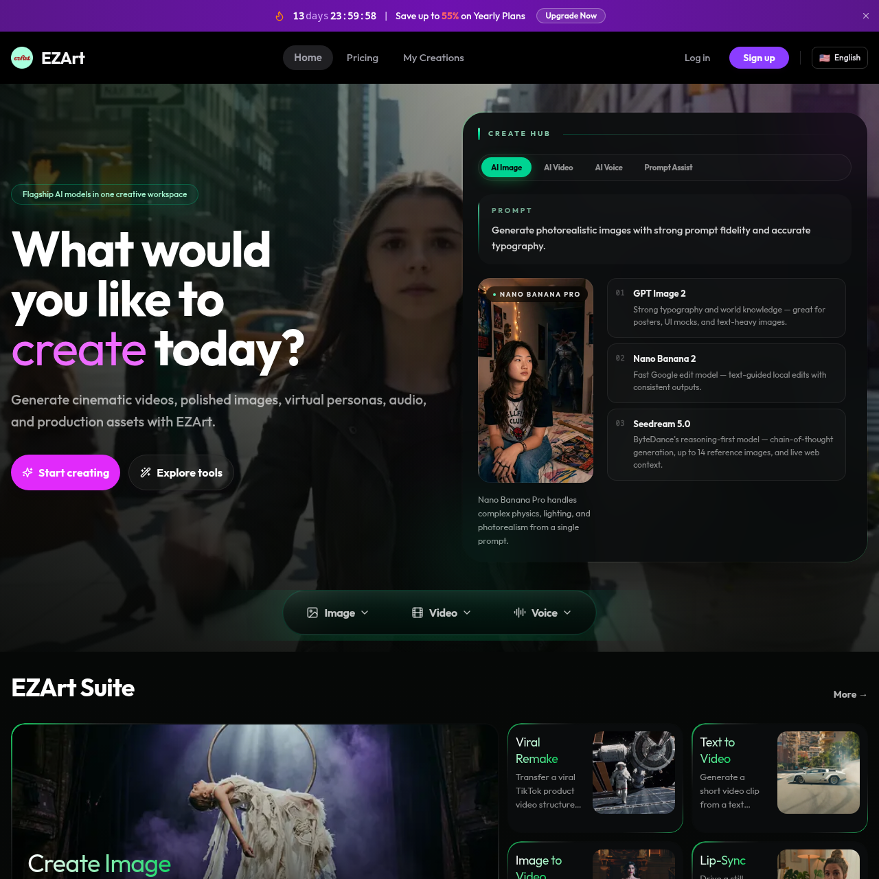 Transform Your Creativity with AI-Driven Image, Video, and Voice Solutions